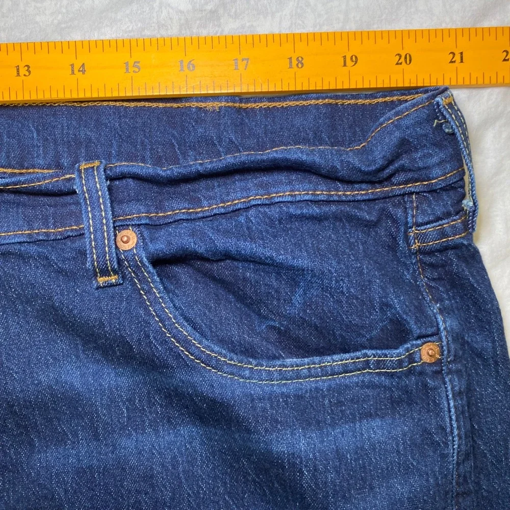 Levis 505 Regular Fit Jeans Mens 42x38 Blue Denim Stretch Straight Leg